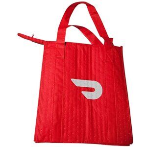 Bright Red Doordash Insulated Food Delivery Tote Hot Cold Bag Professional